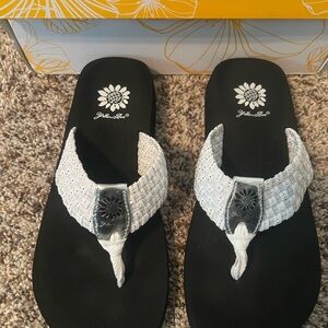 Yellow Box Women's White Sandals